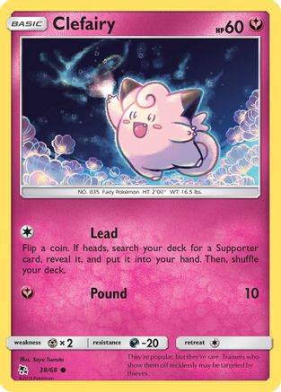 Clefairy (38) 038/68  - Reverse Holofoil Hidden Fates - Common
