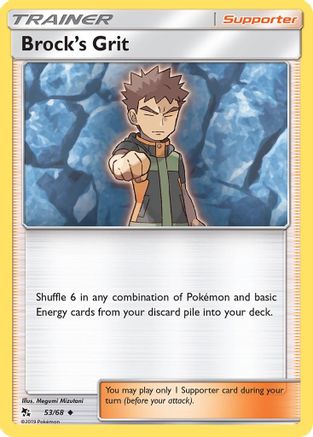 Brock's Grit 053/68  - Reverse Holofoil Hidden Fates - Uncommon