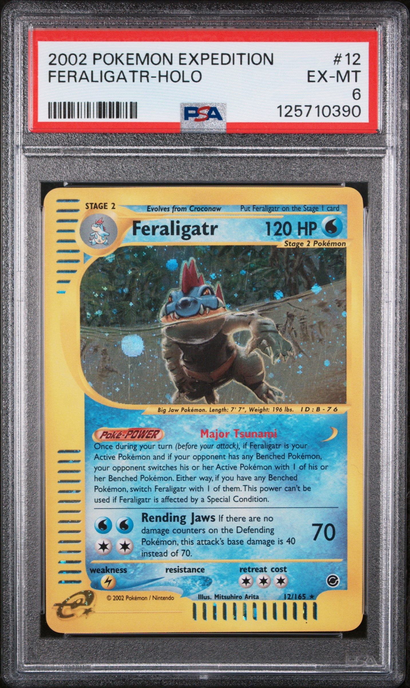 2002 Pokemon Expedition Feraligatr Holo 12/165 PSA 6