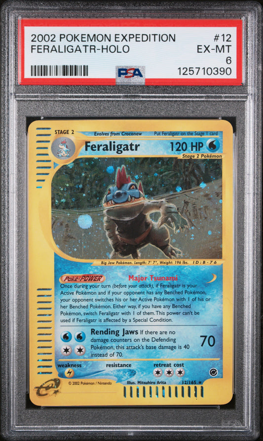 2002 Pokemon Expedition Feraligatr Holo 12/165 PSA 6