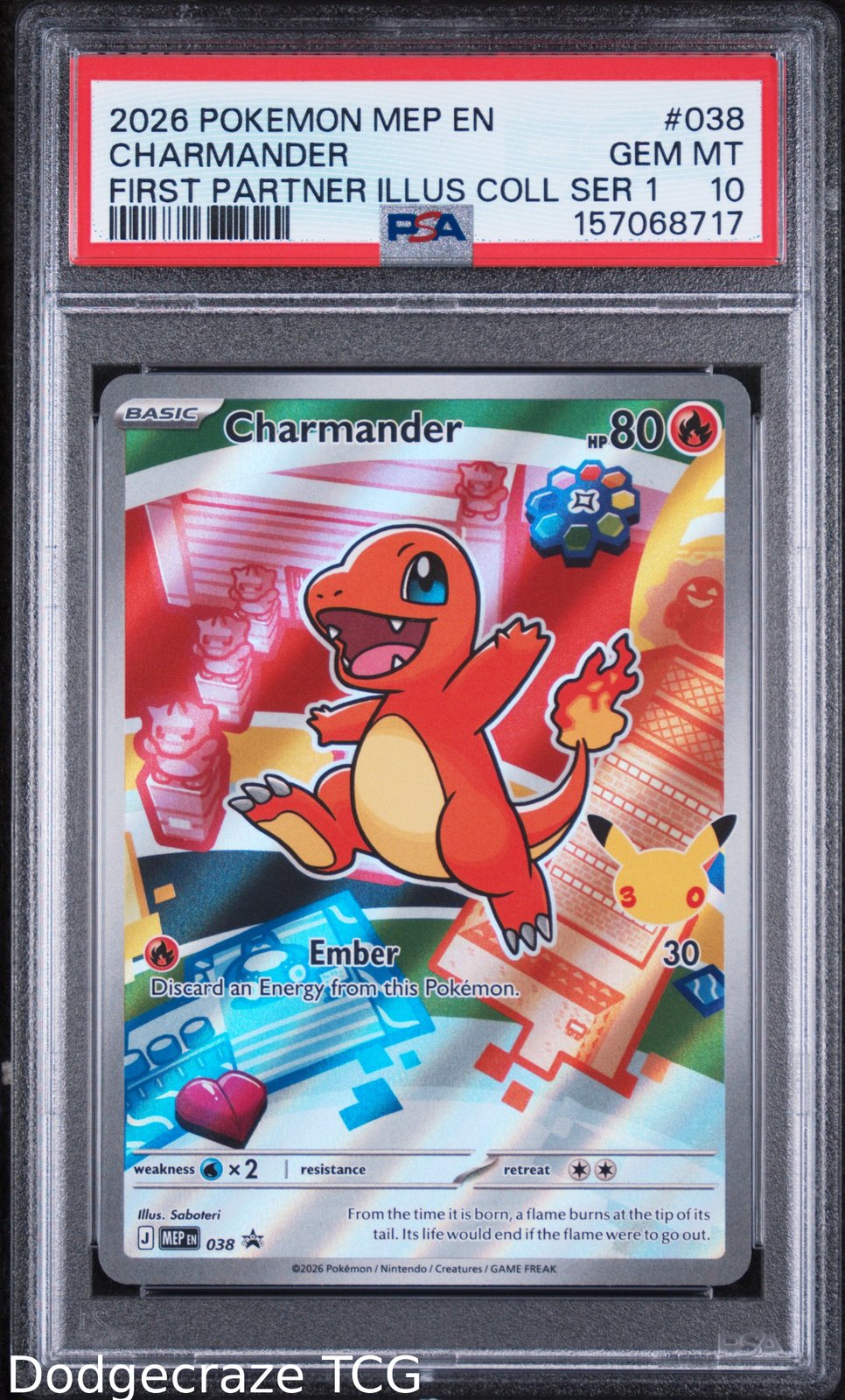 2026 Pokemon Charmander First Partner 038/132 PSA 10