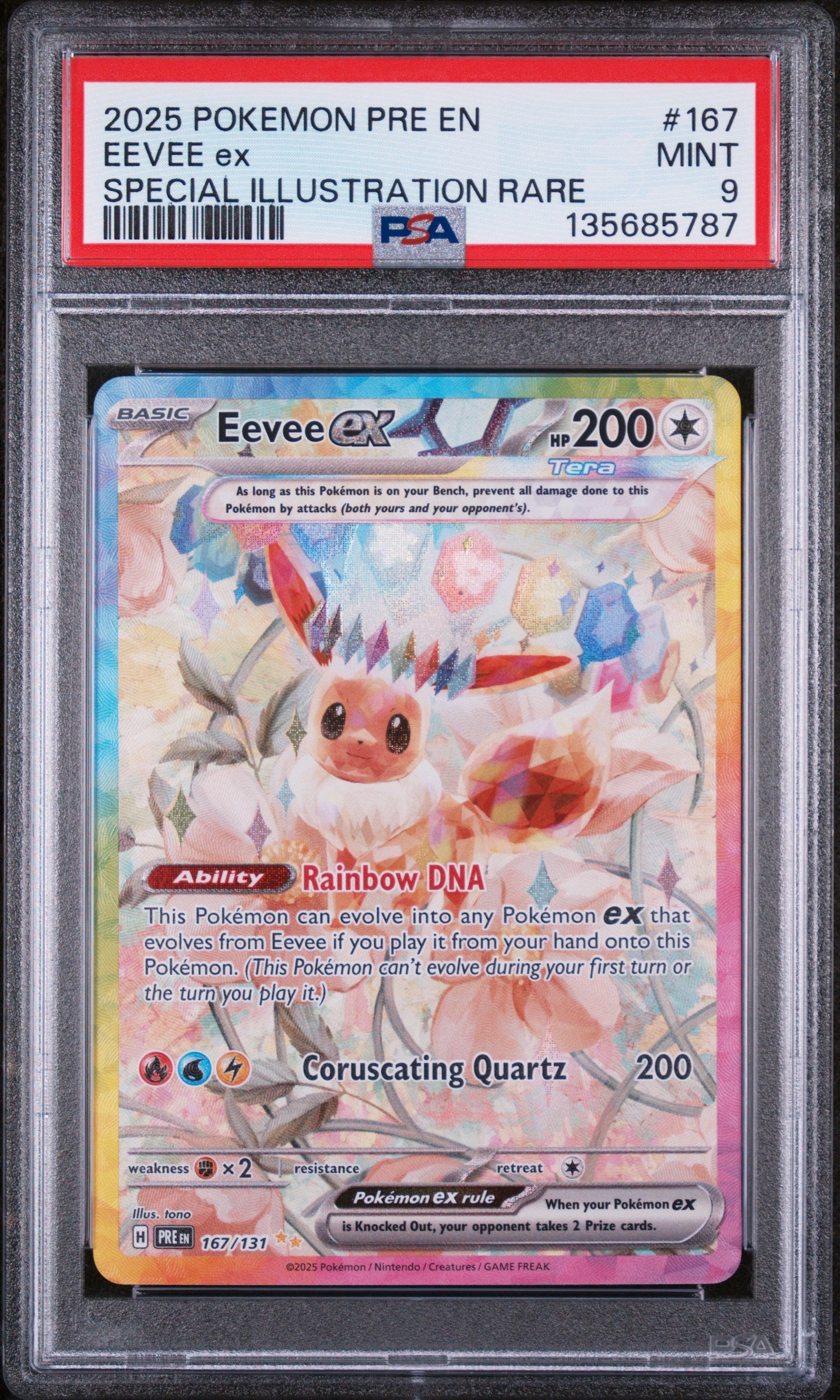 2025 Pokemon Eevee EX Special Illustration Rare 167/108 PSA 9