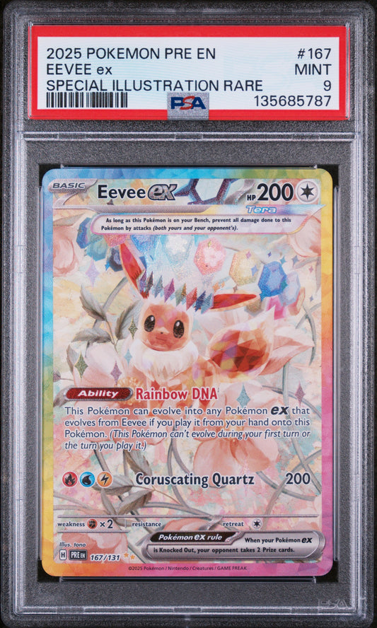 2025 Pokemon Eevee EX Special Illustration Rare 167/108 PSA 9