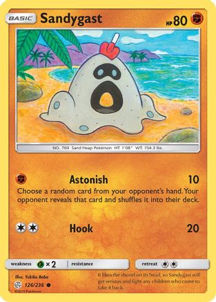 Sandygast 126  - Reverse Holofoil SM  Cosmic Eclipse - Common