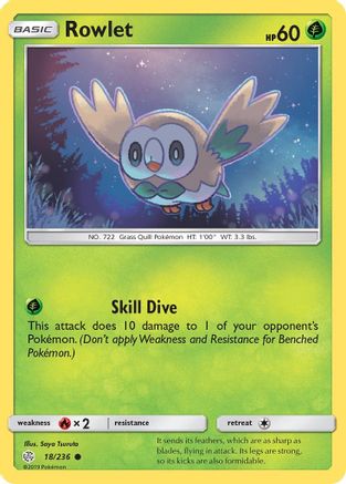 Rowlet 018/236  SM  Cosmic Eclipse - Common