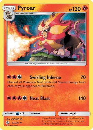 Pyroar 037  SM  Cosmic Eclipse - Uncommon
