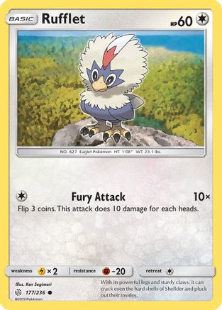 Rufflet 177/236  SM  Cosmic Eclipse - Common