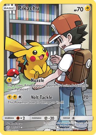 Pikachu (Secret) 241/236  - Holofoil SM  Cosmic Eclipse - Secret Rare