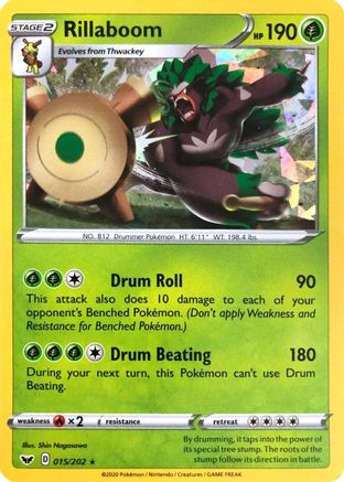 Rillaboom 015/202  - Holofoil Deck Exclusives - Holo Rare