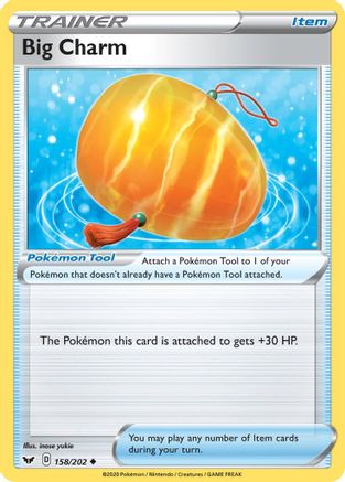 Big Charm 158/202  - Reverse Holofoil SWSH01 Sword & Shield Base Set - Uncommon