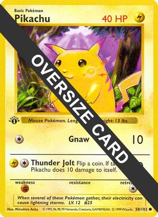 Pikachu 058/102  Jumbo Cards - Promo