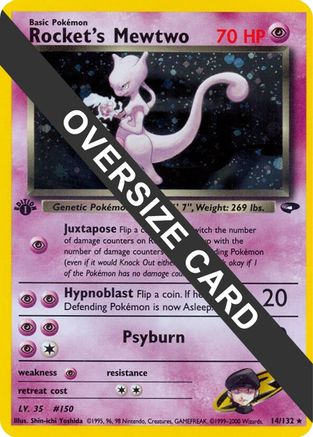 Rocket's Mewtwo 014/132  - Holofoil Jumbo Cards - Promo