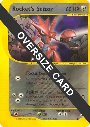 Rocket's Scizor 004  - Holofoil Jumbo Cards - Promo