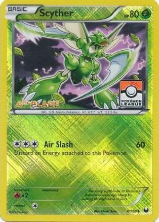 Scyther 004/108  - Reverse Holofoil League & Championship Cards - Promo