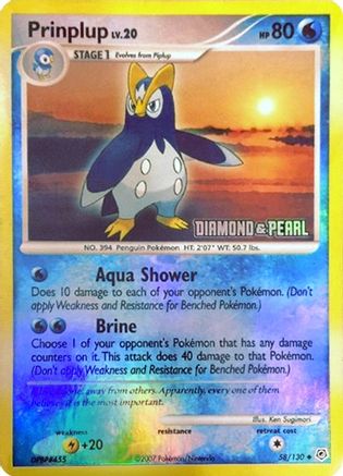 Prinplup 058/130  - Holofoil Burger King Promos - Promo