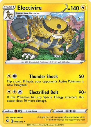 Electivire 059/192  SWSH02 Rebel Clash - Rare
