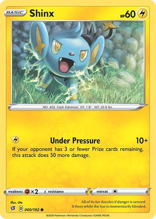 Shinx 060/192  - Reverse Holofoil SWSH02 Rebel Clash - Common