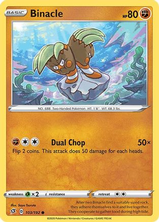 Binacle 103/192  SWSH02 Rebel Clash - Common