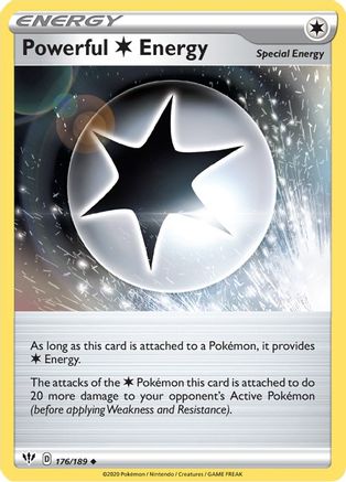 Powerful C Energy 176/189  SWSH03 Darkness Ablaze - Uncommon