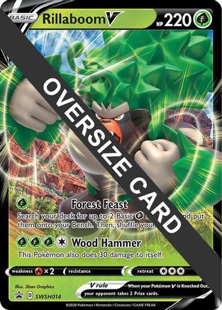 Rillaboom V SWSH014  - Holofoil Jumbo Cards - Promo