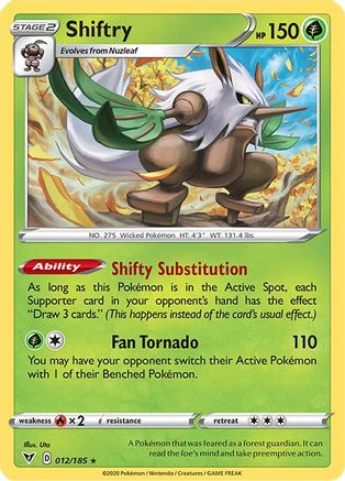 Shiftry 012/185  SWSH04 Vivid Voltage - Rare