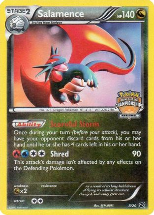 Salamence 008/20  - Reverse Holofoil League & Championship Cards - Promo