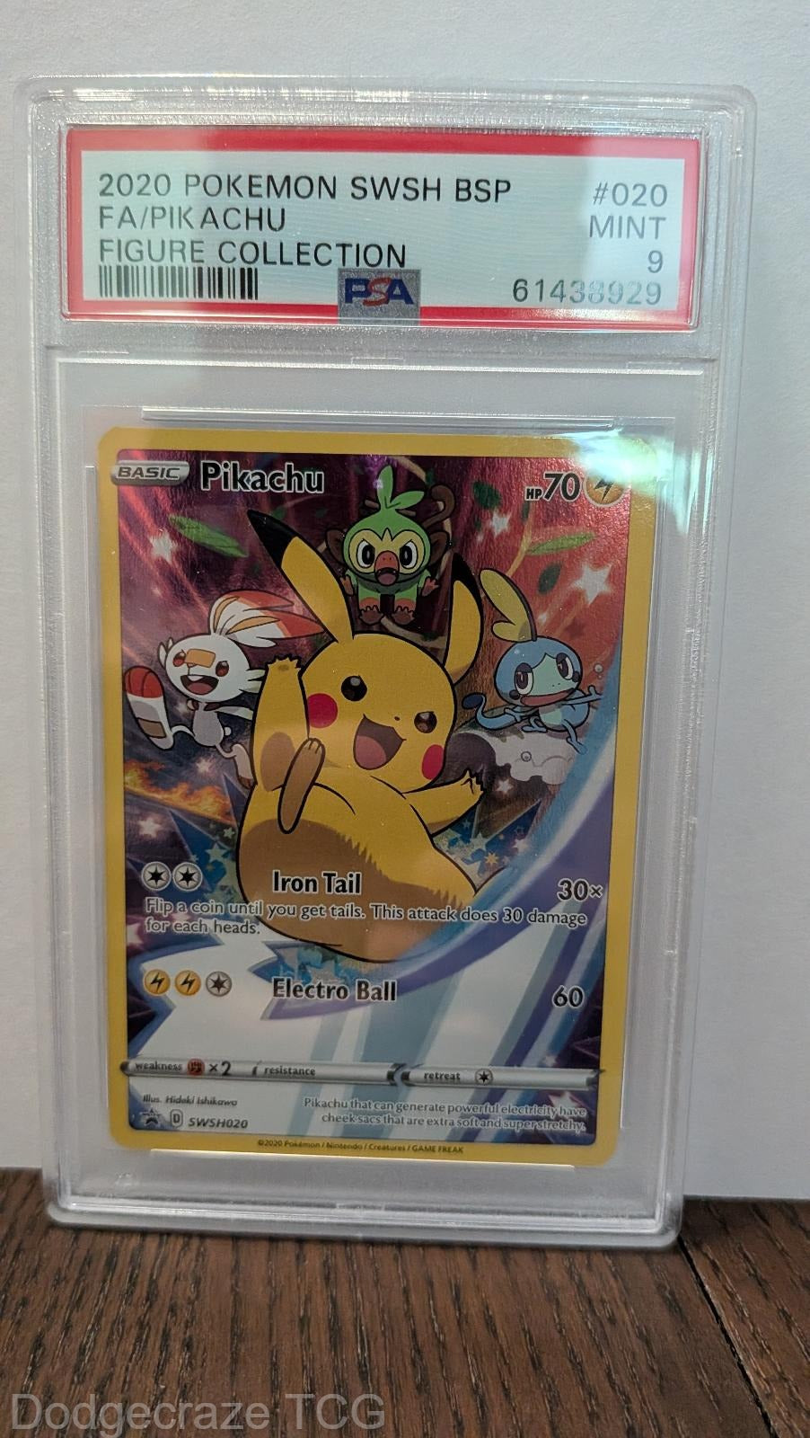 2020 Pokemon Swsh Black Star Promo Pikachu Figure Collection 020 PSA 9