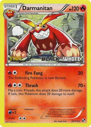 Darmanitan 025/114  - Holofoil Black and White Promos - Promo