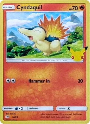 Cyndaquil 010/25  McDonalds 25th Anniversary Promos - Promo
