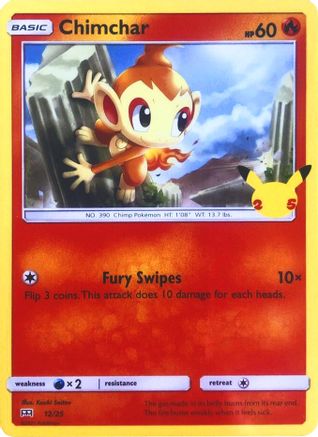Chimchar 012/25  McDonalds 25th Anniversary Promos - Promo