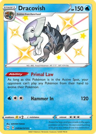 Dracovish SV036/SV122  - Holofoil Shining Fates Shiny Vault - Shiny Holo Rare