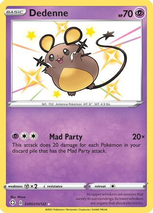 Dedenne SV051/SV122  - Holofoil Shining Fates Shiny Vault - Shiny Holo Rare