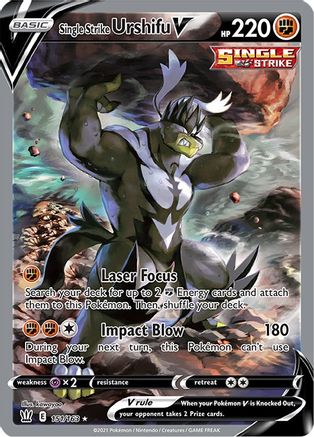 Single Strike Urshifu V (Alternate Full Art) 151/163  - Holofoil SWSH05 Battle Styles - Ultra Rare