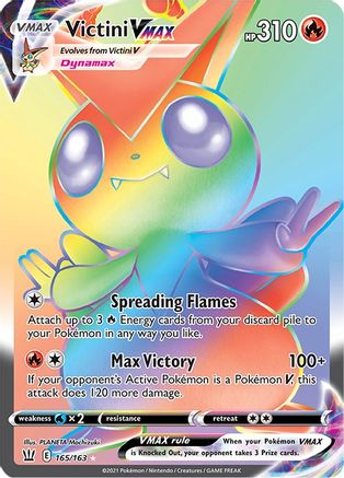 Victini VMAX (Secret) 165/163  - Holofoil SWSH05 Battle Styles - Secret Rare