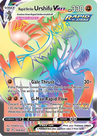 Rapid Strike Urshifu VMAX (Secret) 169/163  - Holofoil SWSH05 Battle Styles - Secret Rare