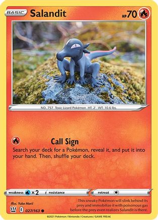 Salandit 027/163  SWSH05 Battle Styles - Common