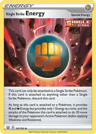 Single Strike Energy 141/163  SWSH05 Battle Styles - Uncommon