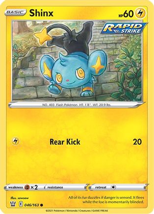 Shinx 046/163  - Reverse Holofoil SWSH05 Battle Styles - Common