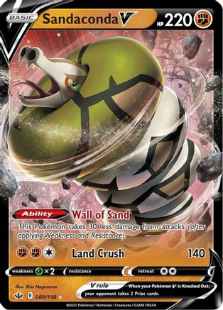 Sandaconda V 089/198  - Holofoil SWSH06 Chilling Reign - Ultra Rare