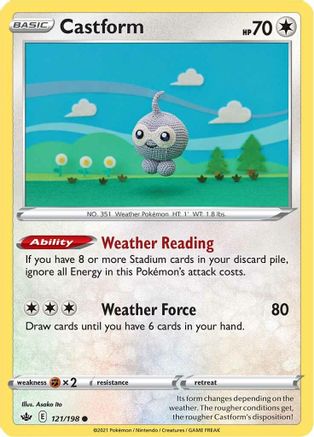 Castform 121/198  SWSH06 Chilling Reign - Common