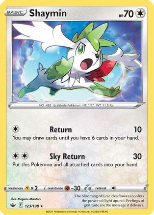 Shaymin 123/198  - Reverse Holofoil SWSH06 Chilling Reign - Holo Rare