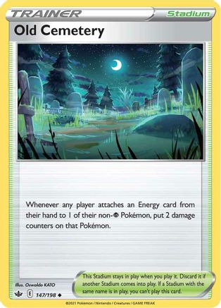 Old Cemetery 147/198  - Reverse Holofoil SWSH06 Chilling Reign - Uncommon
