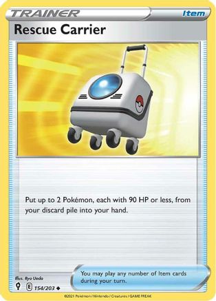 Rescue Carrier 154/203  - Reverse Holofoil SWSH07 Evolving Skies - Uncommon