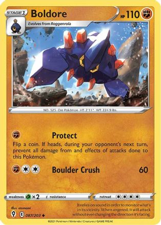 Boldore 087/203  SWSH07 Evolving Skies - Uncommon