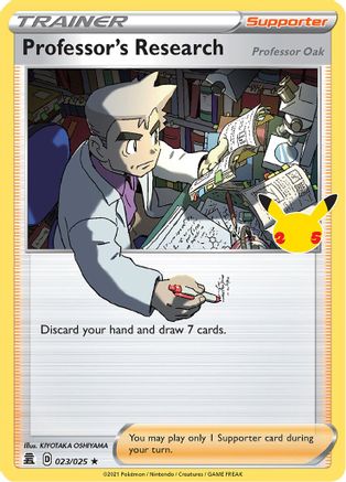 Professor's Research 023/025  - Holofoil Celebrations - Holo Rare