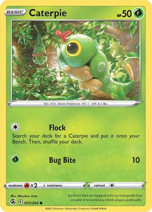 Caterpie 001/264  - Reverse Holofoil SWSH08 Fusion Strike - Common