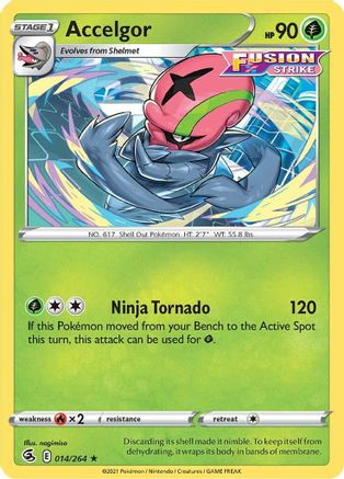 Accelgor 014/264  SWSH08 Fusion Strike - Rare