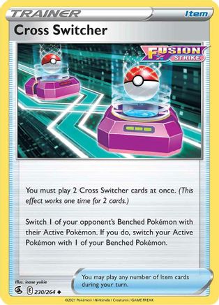 Cross Switcher 230/264  - Reverse Holofoil SWSH08 Fusion Strike - Uncommon