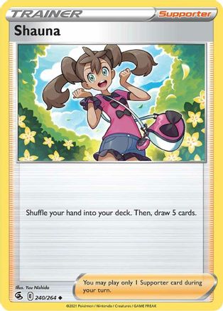 Shauna 240/264  - Reverse Holofoil SWSH08 Fusion Strike - Uncommon
