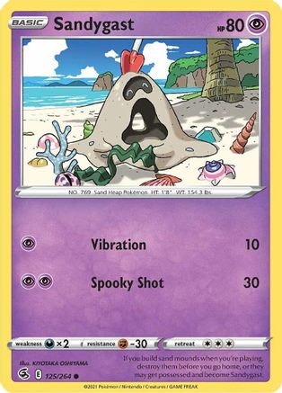 Sandygast 125/264  SWSH08 Fusion Strike - Common